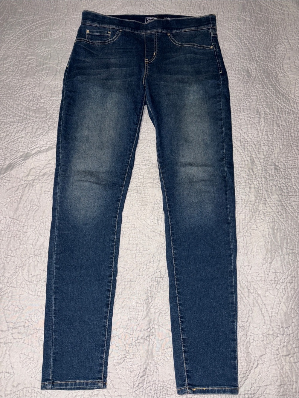 Signature by Levi Strauss Pull-on Skinny Jeans - Dark Blue Wash, sz 12T